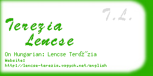 terezia lencse business card